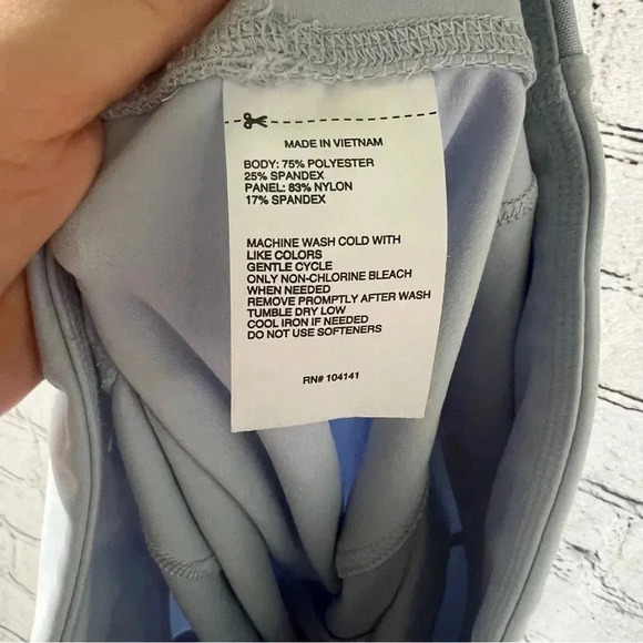 DSG Powder‎ Blue 7/8 Leggings High Waisted With Mesh Detail Size Large - Picture 5 of 11